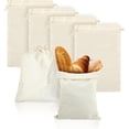thumbnail image 1 of PinesC 6 Pcs Large Linen Bread Bags, 15 x 12 Inch Linen Bread Bags for Homemade Bread, Reusable Drawstring Bread Bags, Natural Sourdough Bread Bags Handmade Food Storage for Bakery Natur, 1 of 4