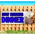 thumbnail image 1 of Now Serving Dinner 13 oz Vinyl Banner With Metal Grommets, 1 of 4