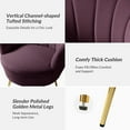 thumbnail image 4 of Seashell Upholstery Barrel Chairs Set of 2 Velvet Lounge Armchairs Gold Legs Home Living Room Bedroom, 4 of 9