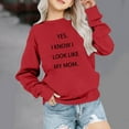 thumbnail image 2 of Toddler Sweaters Children's Shirt Long Sleeved Printed T-Shirt Printed Round Neck Short Tops Suitable for Boys and Girls Aged 1-12 T-Shirts Infant Sweatshirt Red 3T, 2 of 4