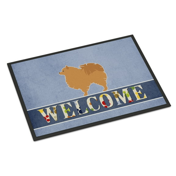 Carolines Treasures BB5546MAT Pomeranian Welcome Door Mat Indoor Rug or Outdoor Welcome Mat 18x27 Doormat 18H X 27W