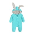 thumbnail image 1 of Combinaison une-Pièce en Molleton pour Bébé, Chaude et Mignonne, Bunny, à Capuche, pour Bébé 0-2T, Mode, Pyjama Combinaison pour Nourrisson, Tenue Automne et Hiver, 1 of 6