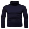 thumbnail image 1 of Chandails Thermiques en Coton pour Hommes Col Roulé Extensible T-Shirt Col Montant Ajusté Vin Rouge TG, 1 of 5