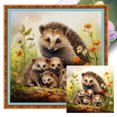 thumbnail image 1 of Kit de punto de cruz para el día de la madre, bordado completo, algodón ecológico, 11CT, estampado Animal, 1 of 9