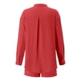thumbnail image 5 of Shorts Set for Women Two Piece Outfits for Women Button Down Shirt Casual Loose Shorts Women Summer Clothes Vacation Sets for Women, 5 of 6