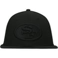 thumbnail image 2 of Men's New Era Black San Francisco 49ers Black on Black Low Profile 59FIFTY II Fitted Hat, 2 of 6
