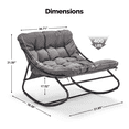 thumbnail image 6 of Ktaxon Rocking Chair with Cushion for Indoor Patio Lounge Rocker, Gray, 6 of 9