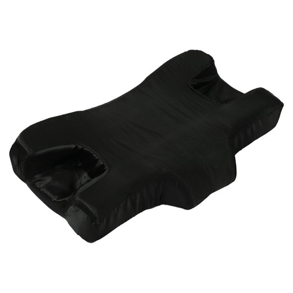 Almohada de espuma viscoelástica Unique Bargains para aliviar El dolor de cuello y hombros Negro satinado