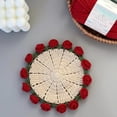 thumbnail image 5 of Crochet Flower Blanket Coasters, Handmade Vintage Crochet Flower Bouquet-Material Pack, Rose Bouquet Coaster, Coasters for Home Desk Tabletop (Purple Rose Bouquet Coaster, 5 of 7