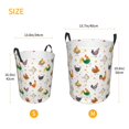thumbnail image 3 of Gukieu Funny Chicken Print Round Dirty Clothes Bag, Waterproof Standing Home Bathroom Storage Basket Car Trunk Storage Bag-Small, 3 of 6