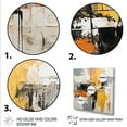 thumbnail image 3 of Designart "Yellow and Black Abstract Arrangement II" Abstract Framed Wall Art - Transitional Yellow Abstract Collages Living Room Framed Canvas Art, 3 of 6