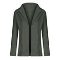thumbnail image 5 of YYDGH Blazer for Women Long Sleeve Open Front Blazer Casual Elegant Work Office Business Suits with Belt Trendy Outfits Dressy Dark Gray M, 5 of 7