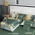 thumbnail image 3 of PERFEMET 6Pcs Watercolor Marble Comforter Set Full Size Bed in a Bag Dark Green Bedding Set Artwork Style Bed Set for Boys Kids 100% Soft Microfiber Bed Collections-All Seasons (Dark Green, Full), 3 of 5