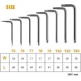 thumbnail image 2 of Llaves Torx acodadas YONGSHENG kit de 8 piezas T5 T6 T7 T8 T9 T10 T15 T20, 2 of 5