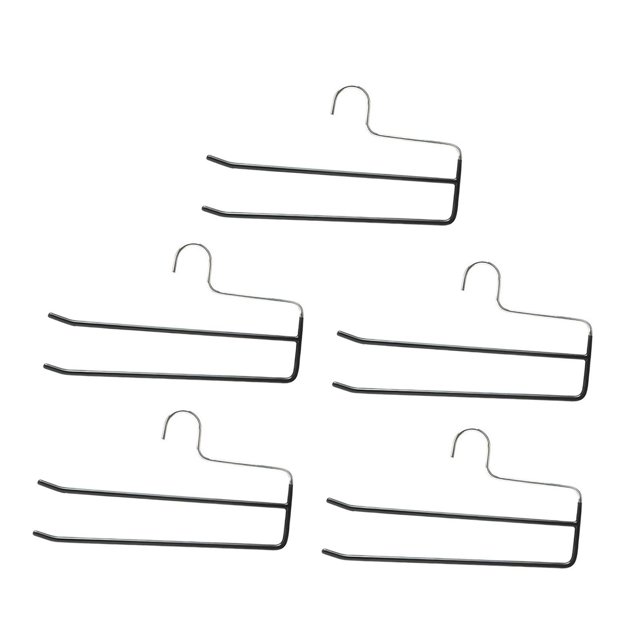 Perchas para pantalones,Perchas para pantalones para mujeres y hombres Perchas que ahorran espacio,Perchas para pantalones múltiples Perchas para jeans de alta resistencia para Negro