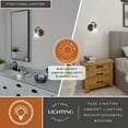 thumbnail image 2 of Toledo 1 Light Black Industrial Bathroom Vanity Fixture Clear Glass, 2 of 11