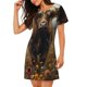 thumbnail image 2 of Disketp Grassland Sunflower Cow para Camisón Corto de Manga Corta para Mujeres, Camisón Cómodo con Escote Redondo, Bonito y Confortable, 2 of 6