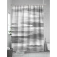 thumbnail image 5 of Gray White Small Stall Shower Curtain, Waterproof Shower Curtains for Bathroom, Vintage Country Abstract Gradient Mottled Washable Fabric Cloth Bath Curtain for Bathtub with Hooks 36x78 Inches, 5 of 6