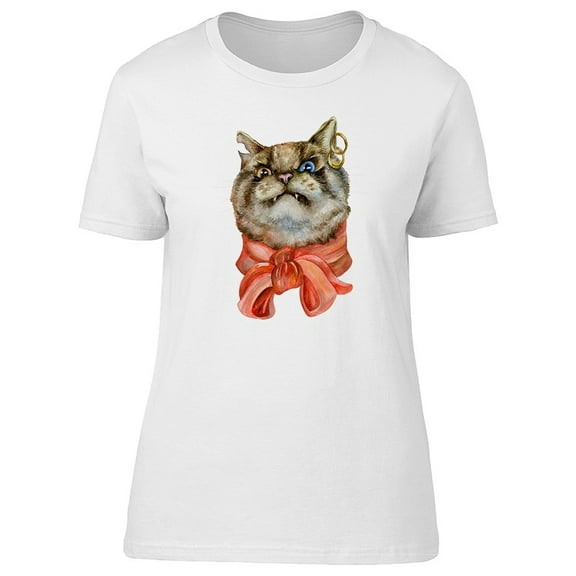 Angry Pierced Cat T-Shirt Men -Image by Shutterstock, Male x-Large