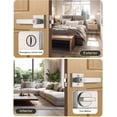 thumbnail image 2 of Poignée de Porte en Nickel Brossé pour Intimité Intérieure Serrure de Porte pour Lit et Salle de Bain avec Rose Carrée Serrure de Porte Moderne Sans Clé Poignée Réversible pour Gauche et Droite, 2 of 8
