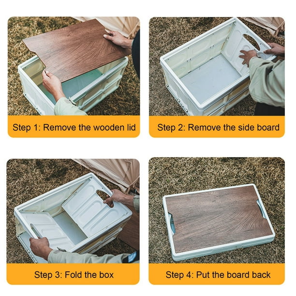 Outdoor Folding Storage Bin, Folding Camping Storage Box Portable