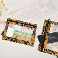 thumbnail image 4 of Ckdifva Yellow Black Blocks Pencil Pouch 3 Ring Zipper Pencil Case Binder Pockets Clear Top Cosmetic Bag 2 Pack, 4 of 6