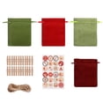 thumbnail image 2 of Ganfancp Christmas Pattern Candy Bag 1-24 Advent Calendar Bundle Bolsa de Regalo de Lino Ofertas Del Día Liquidación 24 Bolsas + 24 Clips + 10 Metros de Cordel + 1 Juego de Etiquetas, 2 of 7