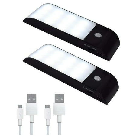

2Pcs 12 LED USB Rechargeable Pir Motion Induction Sensor Night Light