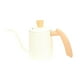 thumbnail image 5 of Hervidor de agua para acampar, hervidor de agua con mango de madera, tetera de cuello de cisne, tetera de goteo para café, hogar, cocina, picnic 350ML, 5 of 9