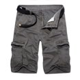 thumbnail image 4 of Birdeem Men Casual Solid Fashion Zipper Button Pockets Cropped Cargo Shorts, 4 of 12