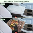 thumbnail image 4 of Renewold Center Console Cover American Tribal Highland Cow Sunflower Non-slip Armrest Box Pad with 4 Storage Bags Comfortable Arm Rest Pad Middle Console Cushion Protector Auto Interior Accessories, 4 of 9