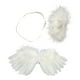 thumbnail image 1 of Alas y diademas para muñecas Accesorios para muñecas Decorativo Disfraz Pluma Ala de ángel Blanco, 1 of 9