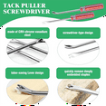 thumbnail image 5 of 3Pcs Upholstery and Construction Staple Remover Set 7in End Cutting Pliers, 8in Angled and Straight V Tip Nail Puller, 5 of 8