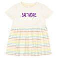 thumbnail image 3 of Inktastic Baltimore in Purple Text Girls Baby Dress, 3 of 5