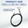thumbnail image 2 of Uxcell 10Pcs 10K 39 inch 3950 Copper Temperature Sensor Probe with Terminal, 2 of 5