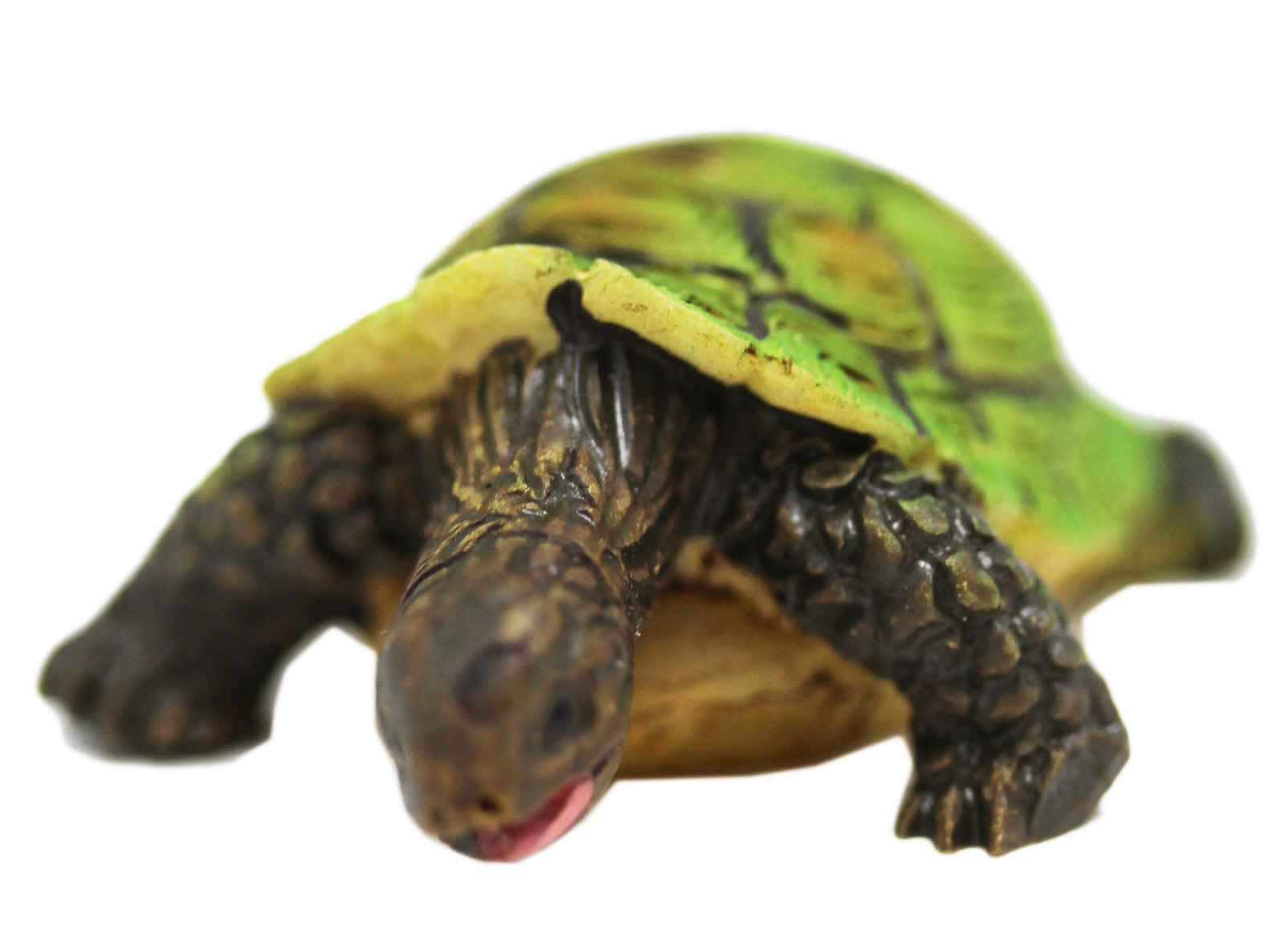Light Green Shell Turtle Figure With Brown Limbs and Head