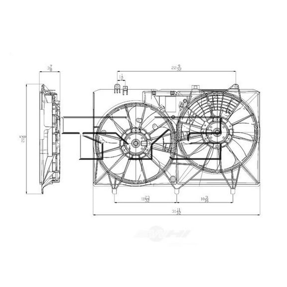 Dual Radiator and Condenser Fan Assembly Fits 2016 Toyota Sienna