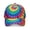 Blue and Green Tie Dye Pattern, variant on Yellow and Purple Tie Dye Pattern Baseball Cap, Sports Sun Cap with Snap Closure & Sweatband, Rigid Flat Brim Gifts for Sports Outdoor Travel