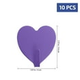 thumbnail image 4 of OUNONA 10Pcs No Trace Self-Adhesive Purple Hooks Heart Shape Iron Coat Holder Hook for Walls, 4 of 8