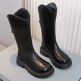 thumbnail image 3 of MuXiKeJi Girls Winter Warm Lined Long Boots For Kids Toddler Casual High Knee Boots Non Durable Sole, 3 of 9