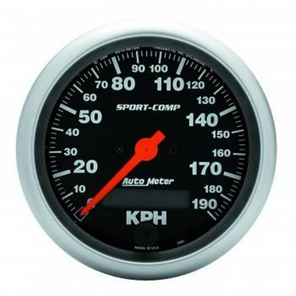 Auto Meter 3987 Sport-Comp Electric Metric Speedometer - 3.37 in.