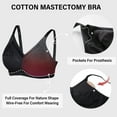 thumbnail image 4 of DELIMIRA Women's Mastectomy Pockets Bra Wireless Post-Surgery Plus Size cotton Sleep bralette, 4 of 5