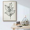thumbnail image 5 of Evergreen Ink I - Framed Gallery Wrapped Holiday Canvas - 25 x 37 - Natural Wood Frame, 5 of 8