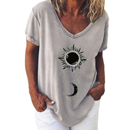 

Pianpianzi Slim Sleeve Dry Wick Shorts Women Business Casual Maternity Women Fashion Casual Print V-Neck Loose Short Sleeve T-shirt Top Blouse Pullover