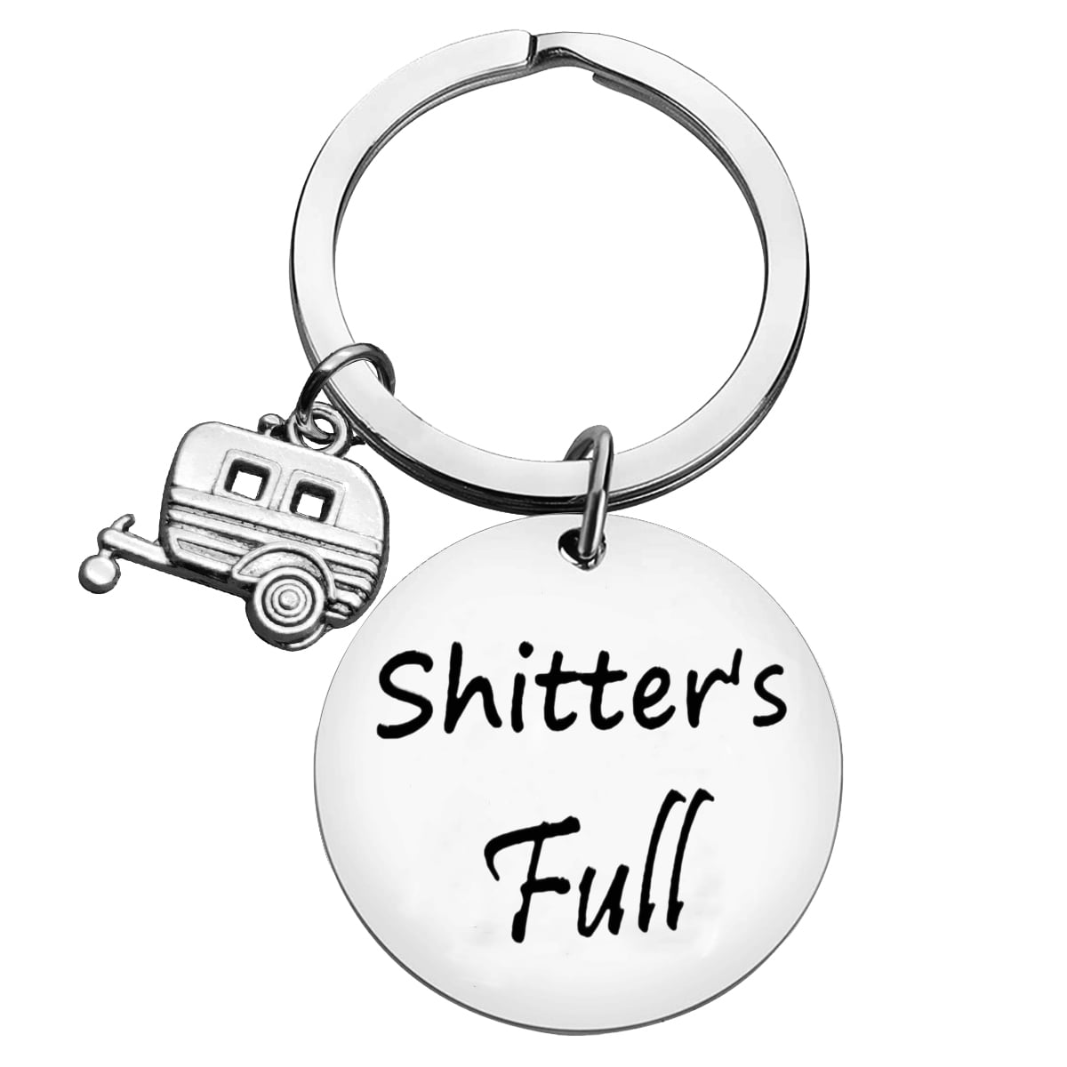 Shitters Full Camper Keychain Happy Camper RV Keychain Camping Keychain Trailer Vacation Jewelry