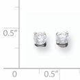 thumbnail image 2 of Sterling Silver 4mm Round Basket Set CZ Stud Earrings QE3144, 2 of 2