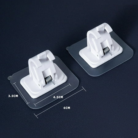 

Kiplyki Wholesale Self Adhesive Hooks Rod Bracket Pole Drapery Hook Holders For Home Bathroom