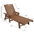 thumbnail image 5 of Ktaxon Patio HDPE Lounge Chairs, Set of 2 Outdoor Chaise Loungers for Poolside, Garden & Deck, 5 of 8