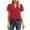 Red, variant on VBTAPA Women Tunic Tops Dressy Casual Short Sleeve Blouses Petal Ruffle Shirts V Neck Chiffon Work Business Shirt Black L