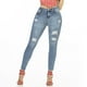 thumbnail image 1 of Jeans Skinny Estilo Colombianos De Mezclilla con efecto Push Up azul cielo 13, 1 of 5